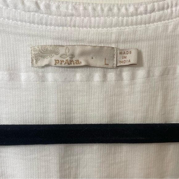 Prana Nieves sleeveless tank top pin tuck white large - Picture 6 of 11